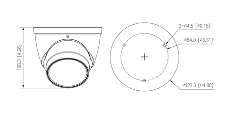 Zestaw: 4x Kamera zewnętrzna do monitoringu IP Dahua IPC-HDW2449T-ZS-IL-27135 4Mpx kopułkowa/eyeball zmiennoogniskowa 2,7-13,5mm, IR/LED 40m port microSD + karta 100zł