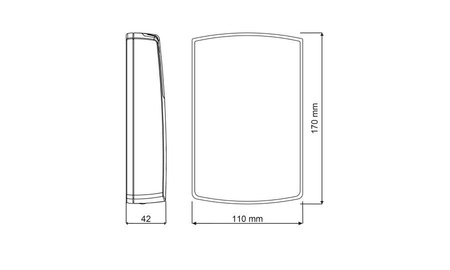 Terminal kontroli dostępu wewnętrzny Roger MCT68ME-IO-I z czytnikiem kart Unique 125kHz (EM) / Mifare 13,56MHz, klawiaturą i klawiszami RCP (standard: RACS 5)
