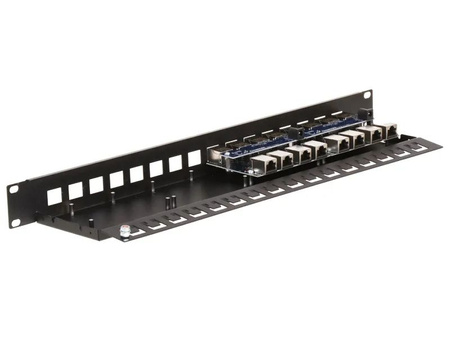 Ogranicznik przepięć 8-kanałowy serii EXT Ewimar PTF-58R-EXT/InPoE/A do sieci LAN z aktywnym iniektorem PoE w module RACK