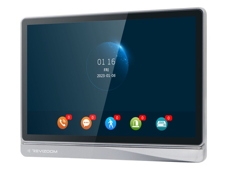 Unifon głośnomówiący Revizoom RM-T404HDI BLACK z dotykowym ekranem 10" IPS 1024x600px, WiFi/LAN sterowanie smartfonem (Tuya)