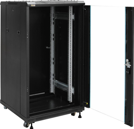 Szafa RACK 19” 22U 600x600 Pulsar RS2266 stojąca, do złożenia