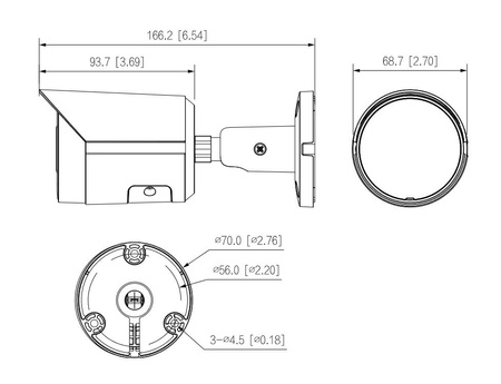 Kamera zewnętrzna do monitoringu IP Dahua IPC-HFW2249S-S-IL-0280B 2Mpx bullet stałoogniskowa 2,8mm IR/LED 30m, port microSD