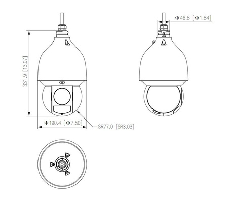 Kamera zewnętrzna do monitoringu IP Dahua SD5A445GB-HNR 4Mpx obrotowa wandaloodporna zmiennoogniskowa 3,95–177,75mm IR 150m