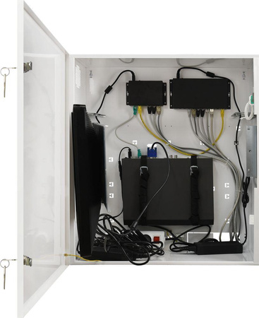 Obudowa DVR/Monitor/RACK 19" 4U 655x592 Pulsar AWO531W pionowa biała, złożona