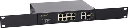 Switch 10 portowy gigabitowy Pulsar SFG108 8xPoE + 2xUplink + 2xUplink SFP zasilacz 120W