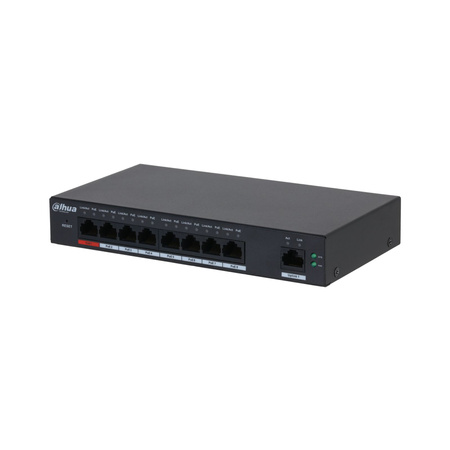 Switch 9 portowy gigabitowy zarządzalny Dahua S4100-8GT1GT-96-C 8xPoE + 1xUplink