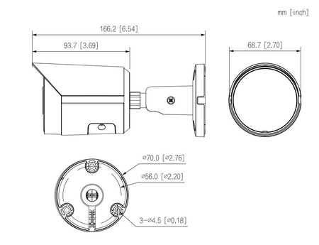 Kamera zewnętrzna do monitoringu IP Dahua IPC-HFW2549S-S-IL-0280B 5Mpx bullet stałoogniskowa 2,8mm IR/LED 30m, port microSD