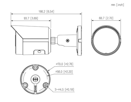 Kamera zewnętrzna do monitoringu IP Dahua IPC-HFW2849S-S-IL-0280B 8Mpx bullet stałoogniskowa 2,8mm IR/LED 30m, port microSD