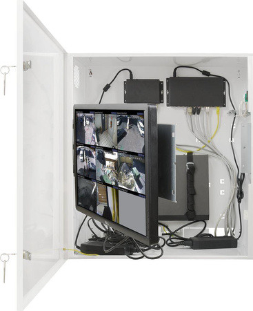 Obudowa DVR/Monitor/RACK 19" 4U 655x592 Pulsar AWO531W pionowa biała, złożona