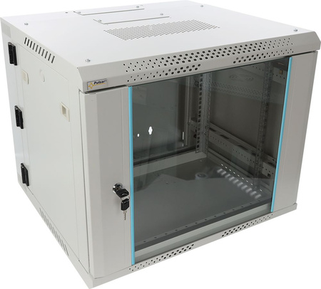 Szafa RACK 19" 9U 600x550 Pulsar RWDA965-G wisząca , przednia/tylna sekcja: 4,5x10cm, obciążenie do 60kg, do złożenia