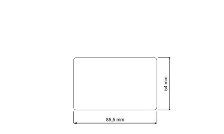 Karta zbliżeniowa RFID Mifare Classic 4K 13,56MHz Roger MFC-3 cienka (ISO) 0,8mm z numerem biała