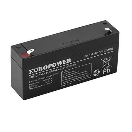 Akumulator Europower EP 3-6 (6V 3Ah)