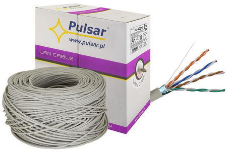 Przewód FTP skrętka Pulsar PU-NC211 kat. 5e, 24AWG, Cu, Eca, 305m, wewnętrzny