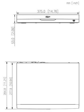 Rejestrator do monitoringu IP Dahua NVR5216-EI 16 kanałowy (do kamer max. 32Mpx na 2 dyski max. 16TB ) audio, alarm