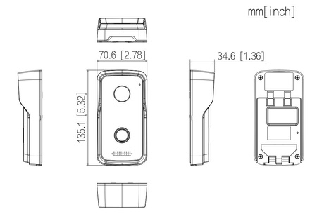Stacja bramowa 1 lokal Dahua VTO2111D-P-S3Door Station wandaloodporna natynkowa kamera 107/60° czarna