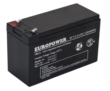 Akumulator Europower EPL 7,2-12 (12V 7,2Ah)