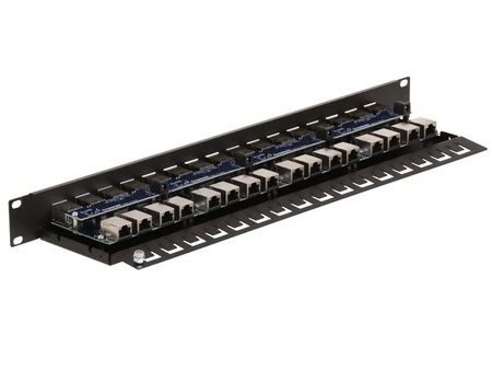 Ogranicznik przepięć 16-kanałowy serii EXT Ewimar PTF-516R-EXT/InPoE/A do sieci LAN z aktywnym iniektorem PoE w module RACK
