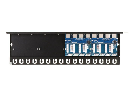 Ogranicznik przepięć 8-kanałowy serii EXT Ewimar PTU-58R-EXT/InPoE/A do sieci LAN z aktywnym iniektorem PoE w module RACK