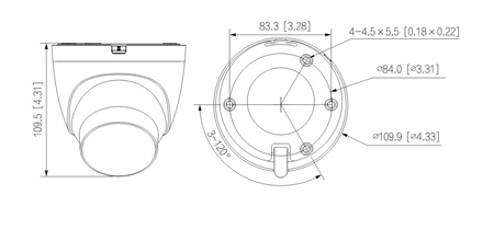 Kamera zewnętrzna do monitoringu IP Dahua IPC-HDW2649T-S-LED-0280B-PRO 6Mpx kopułkowa/eyeball stałoogniskowa 2,8mm, LED 30m, port microSD