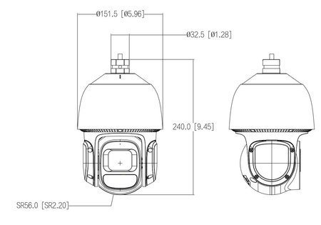 Kamera zewnętrzna do monitoringu IP Dahua SD3D216NB-GNY 2Mpx obrotowa zmiennoogniskowa 5-80mm, IR 80m , port microSD