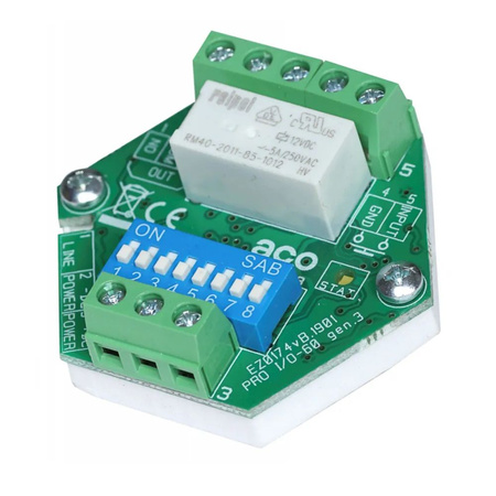 Moduł rozszerzeń ACO PRO I/O-60 (G3) dla paneli Como do sterowania drugą bramą, automatyką domową i urządzeniami zewnętrznymi, do puszki Ø60mm