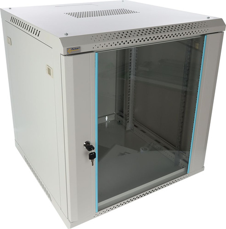 Szafa RACK 19" 12U 600x600 Pulsar RWA1266-G wisząca do złożenia, możliwość montażu kółek / nóżek