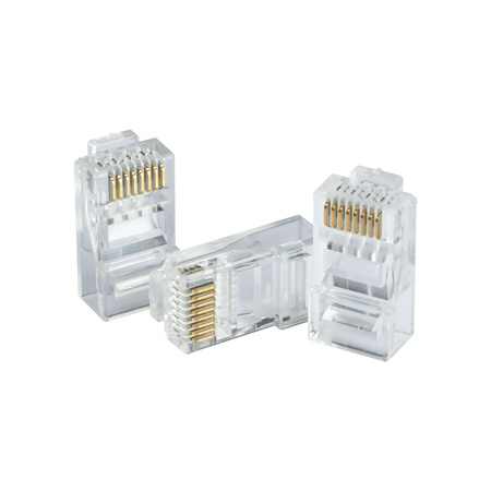 Wtyk RJ45 CAT5/5e nieekranowany (opakowanie 100szt) Dahua PFM976-531 pozłacany mosiądz