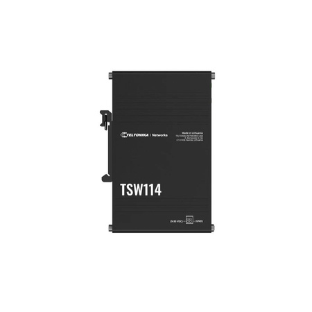 Switch 5 portowy gigabitowy Teltonika TSW114 5x10/100/1000 mocowanie na szynę DIN IP30