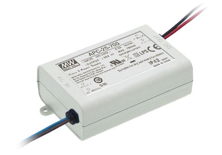 Zasilacz LED Mean Well APC-25-350 25÷70VDC 0,35A 24,5W IP42