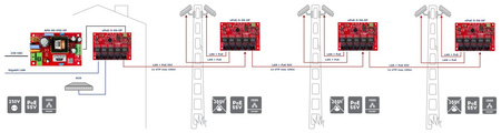 Switch 5 portowy gigabitowy Atte xPoE-5-50-OF 5xPoE bez obudowy