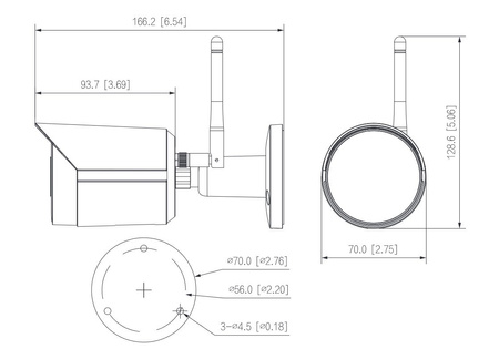 Kamera zewnętrzna do monitoringu IP Dahua IPC-HFW1430DS-SAW-0280B 4Mpx bullet stałoogniskowa 2,8mm IR 30m WiFi