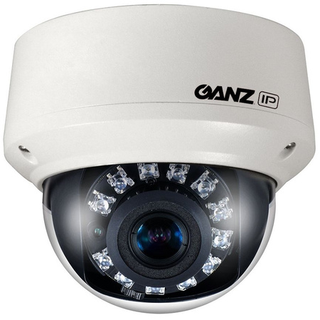 Kamera wewnętrzna do monitoringu IP Ganz Security ZN8-D4NVF56L 2Mpx kopułkowa zmiennoogniskowa 2,8-12mm IR 20m