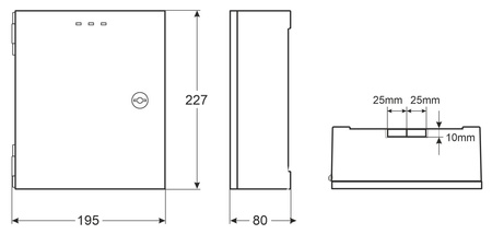 Zasilacz buforowy w obudowie ściennej Pulsar PCSB-12V2A-B 13,8VDC 2,5A 35W max 9Ah 19,5x22,7x8cm