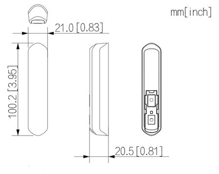 Kontaktron magnetyczny Dahua ARD323-W2(868S) wewnętrzny bezprzewodowy biały