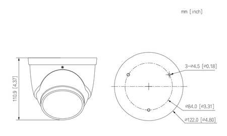 Kamera zewnętrzna do monitoringu IP Dahua IPC-HDW5449H-ASE-D2-0280B 4Mpx kopułkowa/eyeball stałoogniskowa dualna 2x2,8mm IR/LED 50m