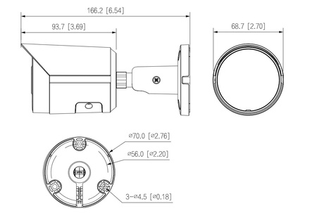 Kamera zewnętrzna do monitoringu IP Dahua IPC-HFW2549S-S-IL-0280B-BLACK 5Mpx bullet stałoogniskowa 2,8mm, IR/LED 30m