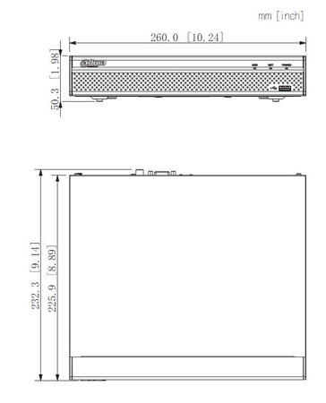 Rejestrator do monitoringu IP Dahua NVR2104HS-S3 4 kanałowy ( do kamer max. 12Mpx na 1 dysk max. 16TB ) audio