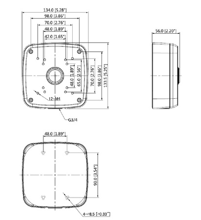 Puszka montażowa Dahua PFA121-V2 IP66