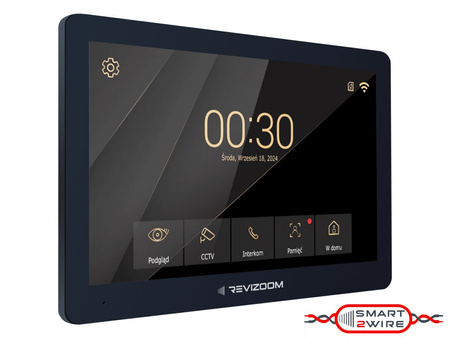 Unifon głośnomówiący Revizoom RM-T203HD BLACK z ekranem 10" 1024x800px, WiFi/LAN sterowanie smartfonem (Tuya)