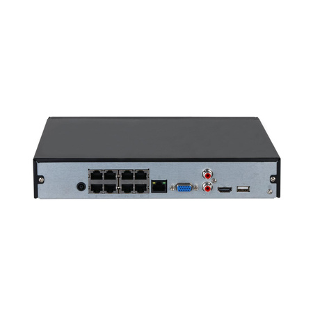 Rejestrator do monitoringu IP Dahua NVR2108HS-8P-S3 8 kanałowy switch 8xPoE ( do kamer max. 12Mpx na dysk max. 16TB ) audio