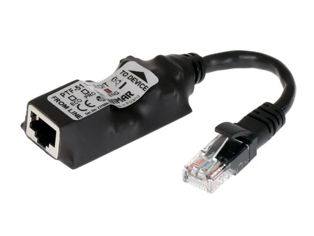 Ogranicznik przepięć 1-kanałowy serii ENG Ewimar PTF-51-ENG/PoE/Micro/T do sieci LAN miniaturowy w osłonie termokurczliwej