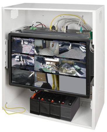 Obudowa DVR/Monitor/RACK 19" 4U 655x592 Pulsar AWO531W pionowa biała, złożona