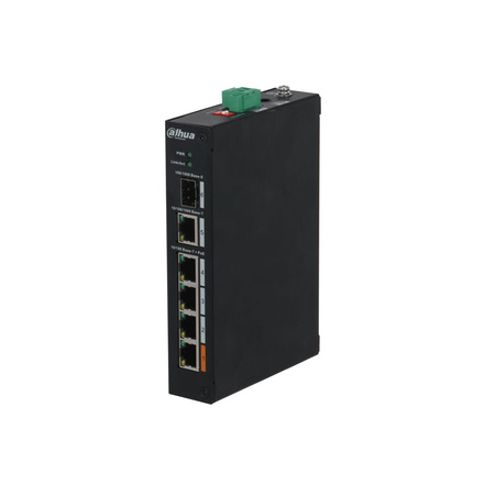 Switch 5 portowy Dahua PFS3106-4ET-60-V2 4xPoE + 1xUplink 10/100/1000 + 1xUplink SFP (DEMO)