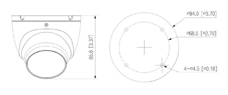 Kamera zewnętrzna do monitoringu IP Dahua HDW1639T-A-IL-0280B-S6 6Mpx kopułkowa/eyeball stałoogniskowa 2,8mm, IR 30m