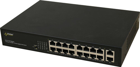 Switch 18 portowy Pulsar S116 16xPoE + 2xUplink 10/100/1000