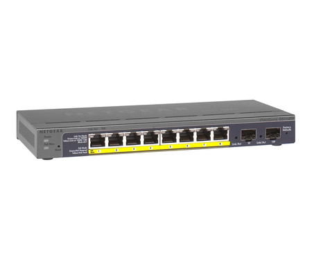 Switch 8 portowy gigabitowy zarządzalny Netgear GS110TP-300EUS 8xPoE + 2xSFP L2/L3/L4