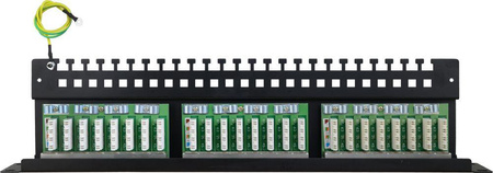 Patchpanel Pulsar RP-F24V6 wyposażony 24xF/FTP Cat6 1U 19”