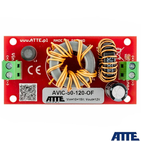 Moduł do zasilania rejestratora Atte AVIC-50-120-OF izolowany stabilizujący napięcie 12V