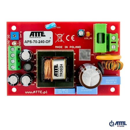 Zasilacz do obudowy Atte APS-70-240-OF 24VDC 3A 72W