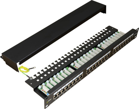 Patchpanel Pulsar RP-F24V5 niewyposażony 24xF/FTP Cat5e 1U 19”